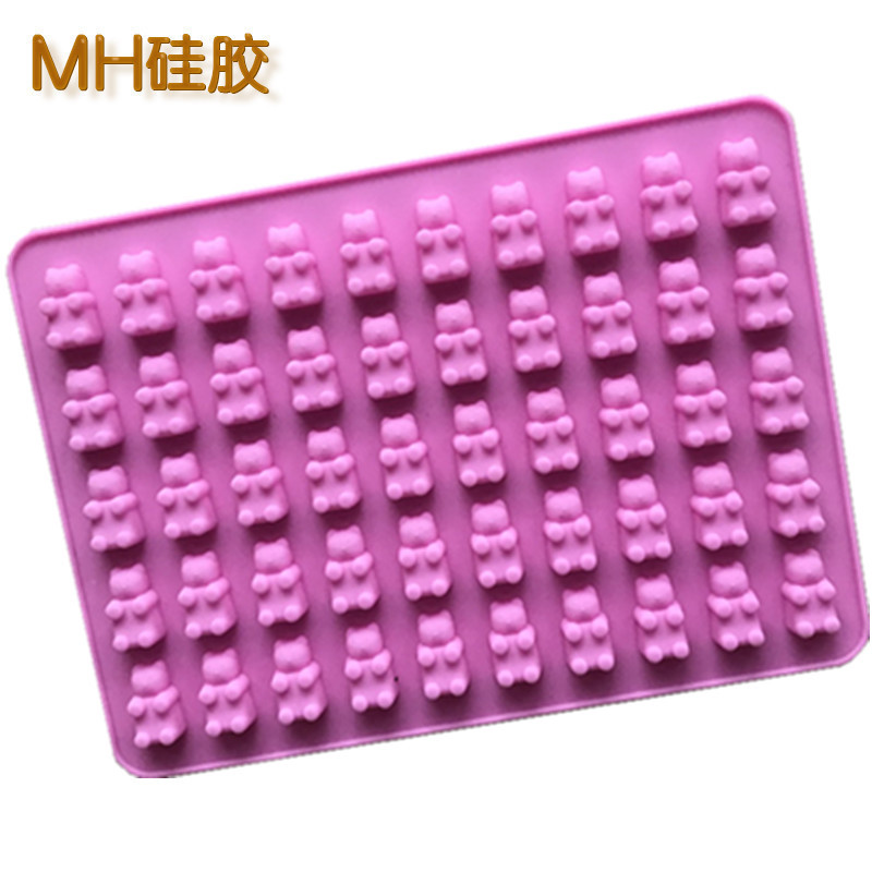 Minghao 50 Even Bear Silicone Qiao Mold Cross-Border E-Commerce Supplier Fire Wax Vertical Mold Qq Sugar Mold Specification drawing