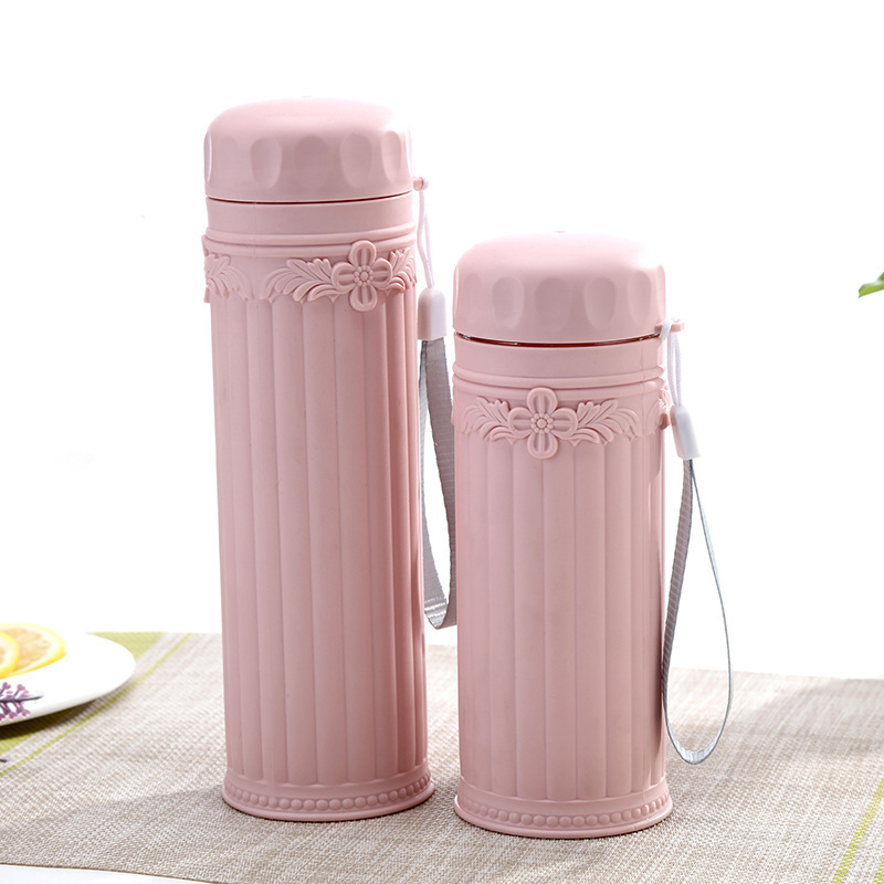 Creative candy-colored space cup, double-layer protection, solid color options, novel style, new retro stone pillar Application Scenario