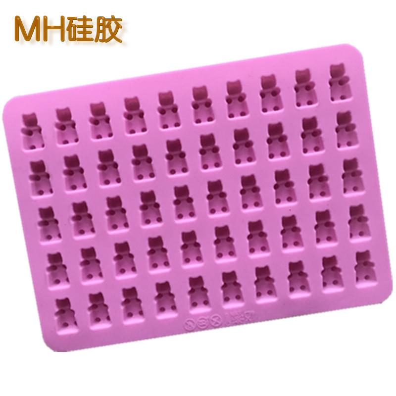 Minghao 50 Even Bear Silicone Qiao Mold Cross-Border E-Commerce Supplier Fire Wax Vertical Mold Qq Sugar Mold Application Scenario