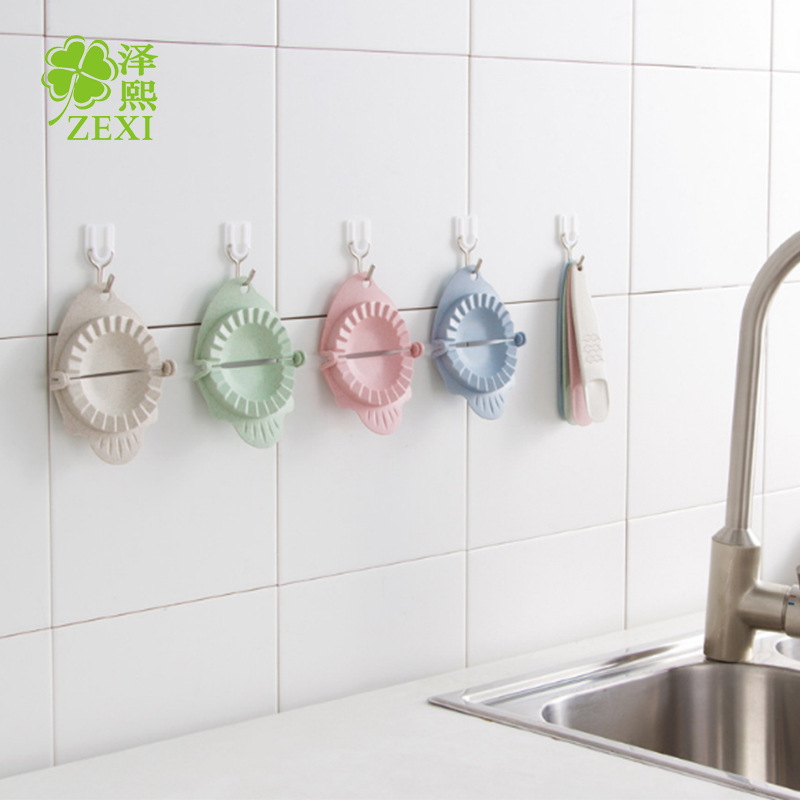 T Z6150 Wheat-colored dumpling mold filling spoon set, wall-mounted kitchen dumpling maker details Picture