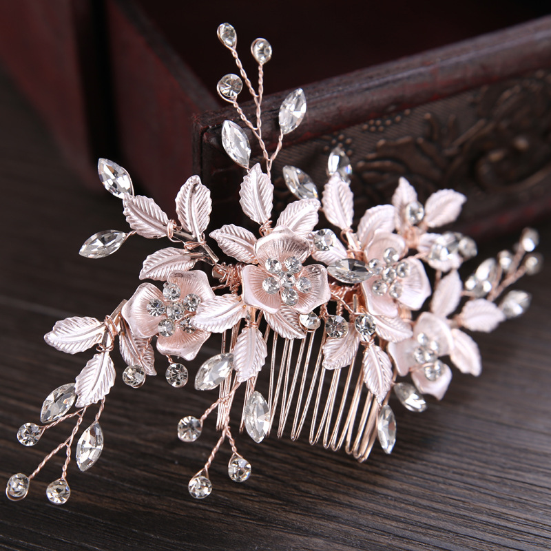 2018 New style leaf hair combs, cross-border export bestsellers, handcrafted flower bride headwear, hair accessories, bride accessories wholesale