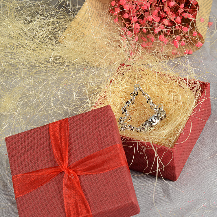 Venta directa de fábrica creativa yute seda nido de pollo hierba caja de regalo relleno color de madera original natural rafia lino seda al por mayor