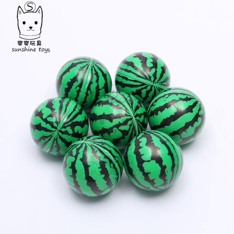 6.3cm watermelon pu balls, smiling face release sponge foam balls, pressure balls, kindergarten children's toys wholesale street stall details Picture