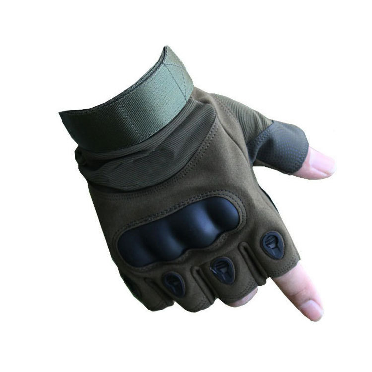 Special Forces Tactical Half-Finger Gloves Male Black Hawk Sports Outdoor Combat Anti-Slip Military Fan Riding Sunscreen Gloves Specification drawing