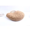 One-piece delivery of new spring and summer straw woven bags, paper rope round bucket bags, simple woven bags, women's retro style casual hand-held bags, and national trend bags details Picture