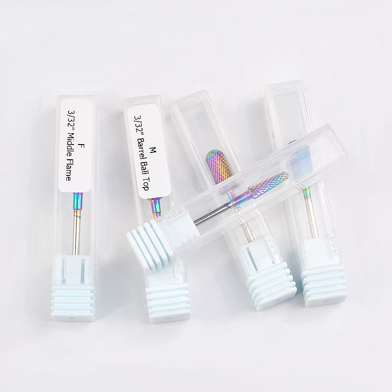 Cross-border nail art electroplated tungsten steel alloy grinding head, tungsten steel color-plated grinding head, grinding machine accessories Item Picture