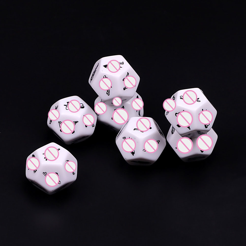 Fun 12 side supplies white glow-in-the-dark ghost dice pose flirting adult alternative toys full figure