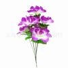 Wholesale of artificial flower silk flowers for ancestral worship and tomb-sweeping during the Qingming Festival, 7-headed six-eared lilies details Picture