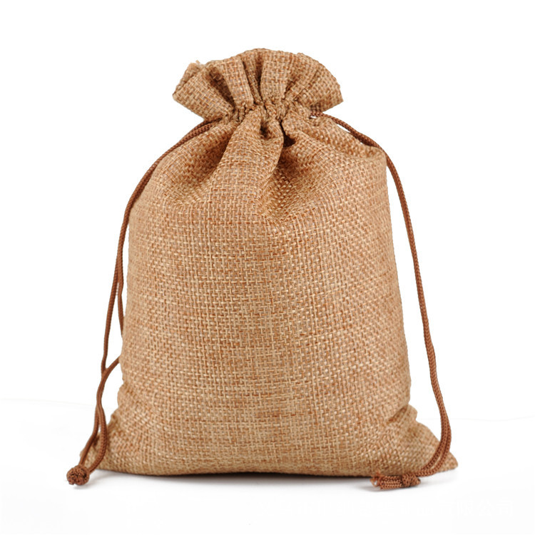 Factory wholesale linen drawstring bags, breathable for hanging, bamboo charcoal wrapped jewelry, dust-proof, zongzi packaging, gift linen bags Specification image