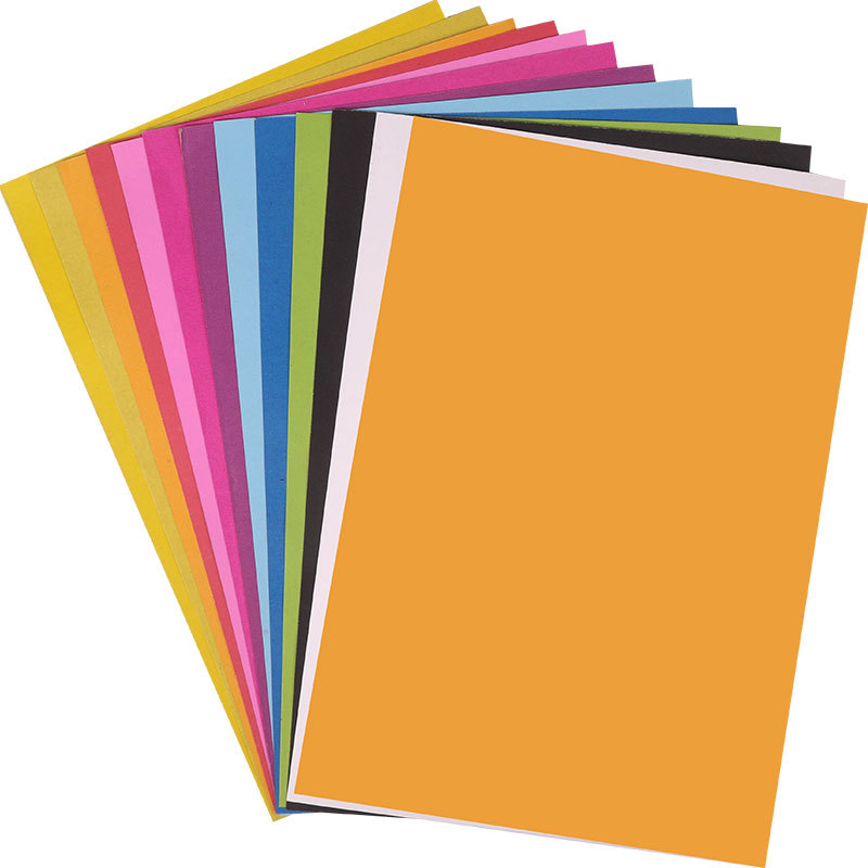 8K color hard card paper, 4-page double-sided DIY children's folding handmade card paper, origami greeting card paper, 200g Specification image