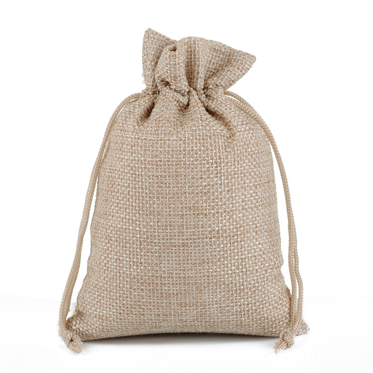 Factory wholesale linen drawstring bags, breathable for hanging, bamboo charcoal wrapped jewelry, dust-proof, zongzi packaging, gift linen bags details Picture