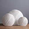 Wholesale of modern Nordic leaf ornaments, home soft furnishings, simple white ceramic vases, handicrafts and decorations details Picture