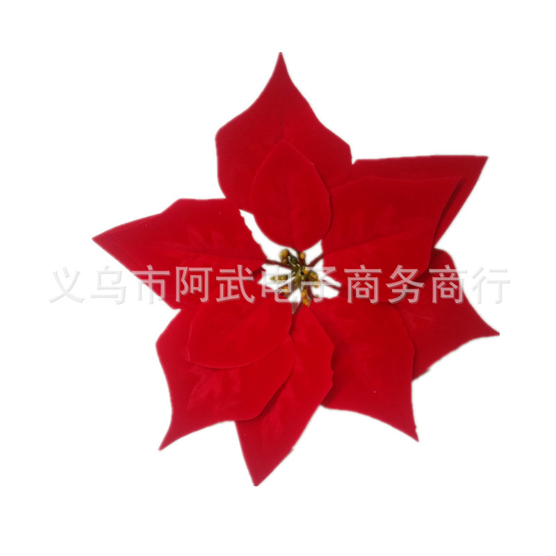 Swan velvet Christmas flowers, velvet Christmas flowers, Chinese poinsettia atmosphere decoration items, simulated craft flowers