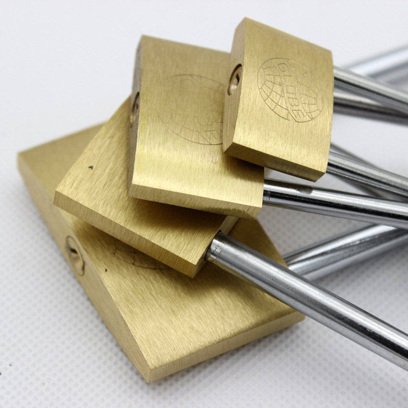 Copper lock, one-character cross copper padlock, student desk, school dormitory cabinet lock, drawer lock, electricity meter lock details Picture