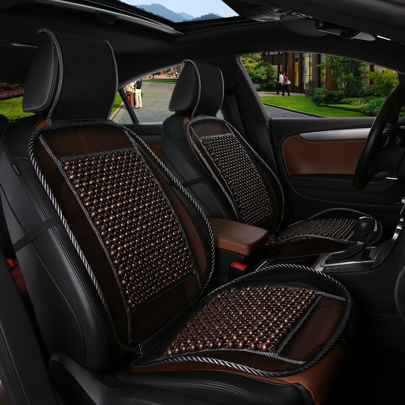 Car Wood Bead Cushion Hand Woven Comfortable Cool Cushion Four Seasons General One-Piece Chair Cushion Auto Supplies Manufacturers Direct Sales Specification drawing