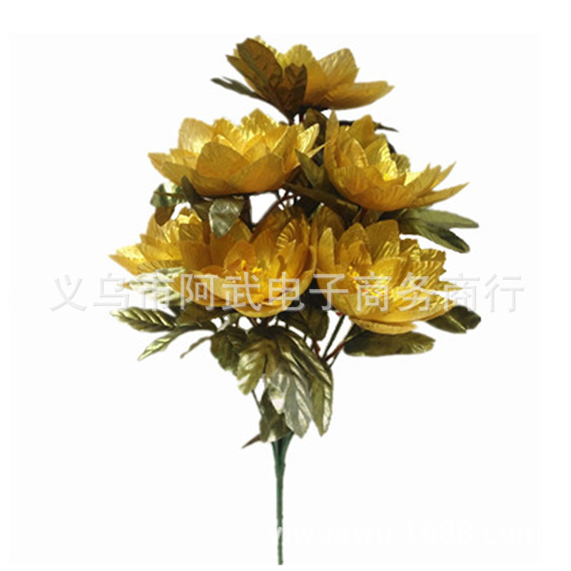 Ten pieces of lotus gold cloth details Picture
