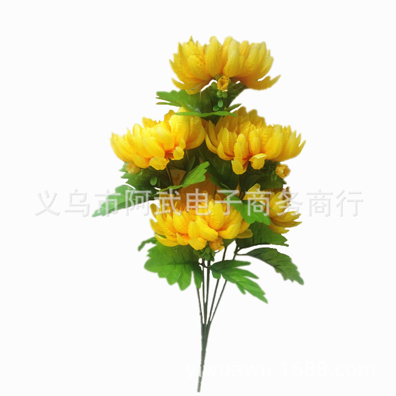 仿真菊花清明祭祀7头海爪菊