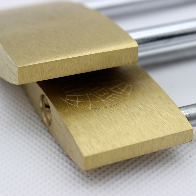 Copper lock, one-character cross copper padlock, student desk, school dormitory cabinet lock, drawer lock, electricity meter lock Item Picture