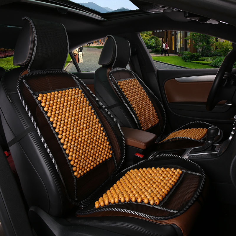 Car Wood Bead Cushion Hand Woven Comfortable Cool Cushion Four Seasons General One-Piece Chair Cushion Auto Supplies Manufacturers Direct Sales details Picture
