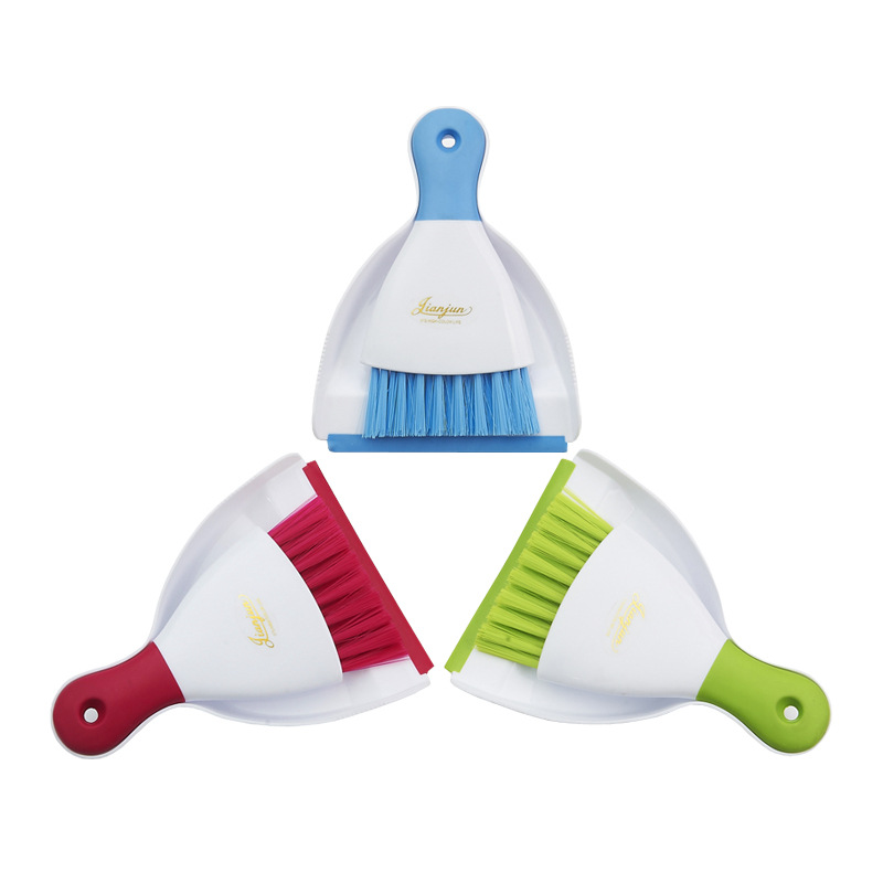 Jianjun Factory Direct Sales Desktop Mini Plastic Sweep Pan Set Car Cleaning Brush Multi-Function Brush Set Brush Specification drawing