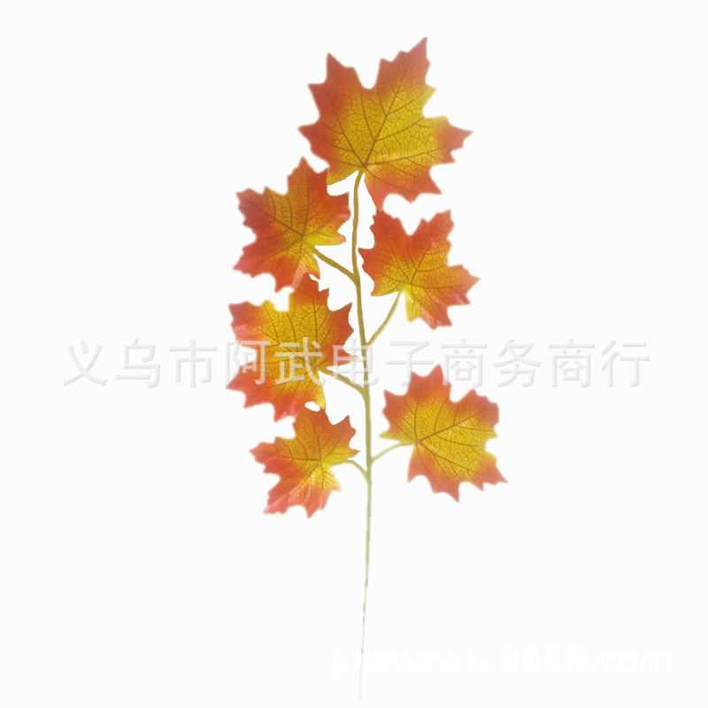 Factory direct sales of artificial green plant leaves, maple leaves, red leaves and grape leaves for hotel, home and country-style photography props