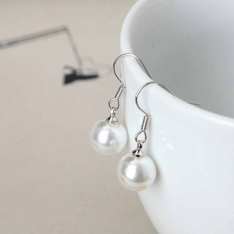 Factory direct sales of Korean version fashionable 10 pearl jewelry, earrings, stud earrings, women's earrings wholesale, 2-yuan store supply details Picture