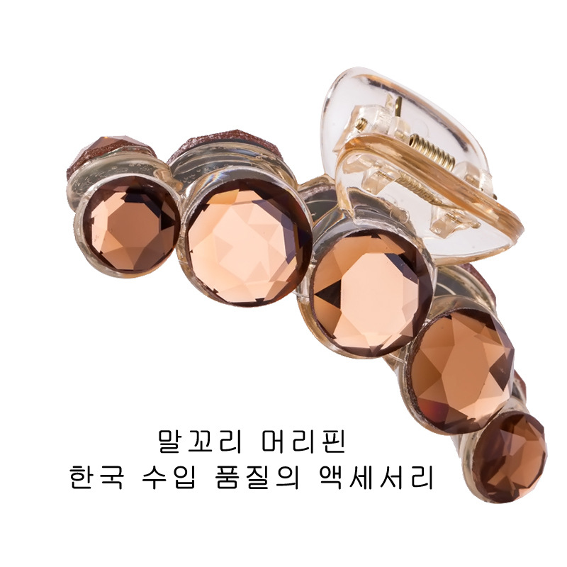 日韩夏季热卖中号水晶抓夹跨境女生时尚抓夹后脑勺洗澡用水晶抓夹白底实物图