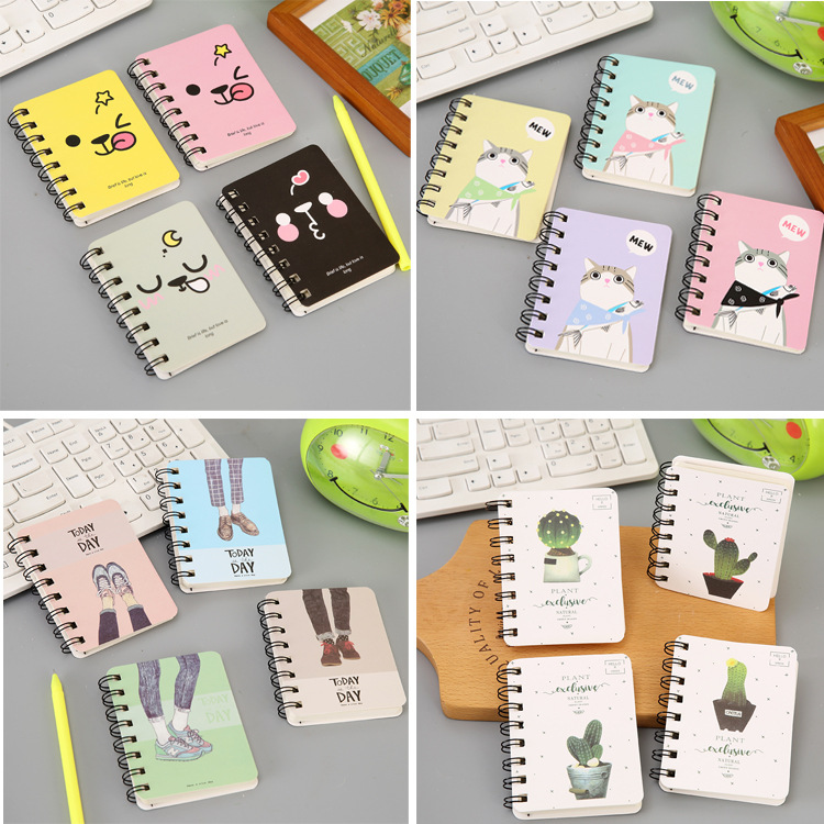Cute Coil This Portable Pocket Notepad Student Stationery Cartoon Notebook Coil This Manufacturer Wholesale