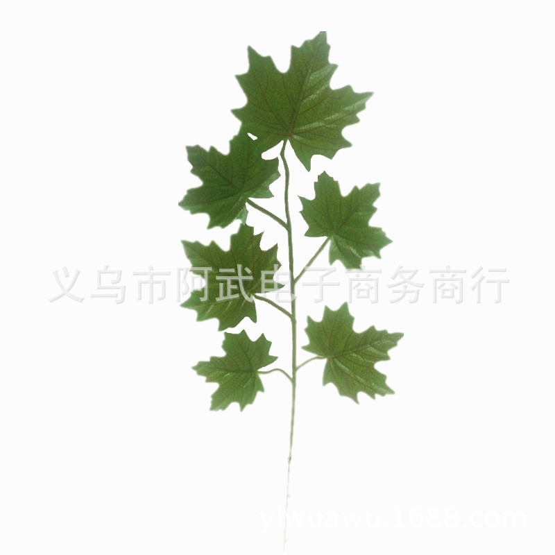 Factory direct sales of artificial green plant leaves, maple leaves, red leaves and grape leaves for hotel, home and country-style photography props details Picture