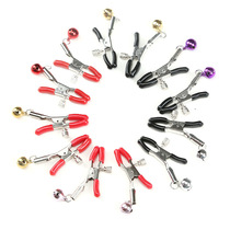 Fun mixed color bell Nipple clip for adults Self-soothing sm Tune Teaching Double Humped Nipple Clip with single bell Nipple clip