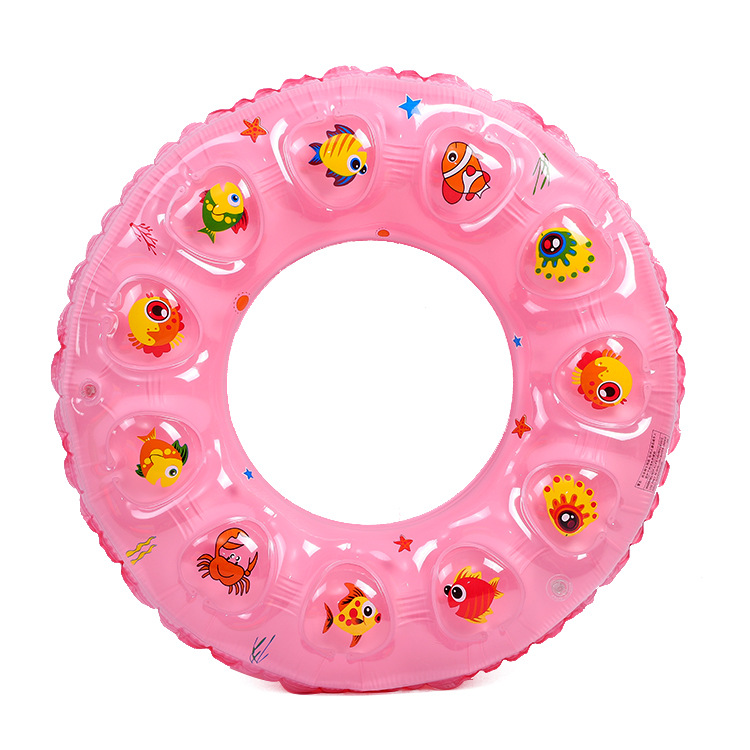 Wholesale of children's underarm swimming rings, water inflatable toys, double-layer crystal rings, double airbags, thickened inflatable swimming rings details Picture