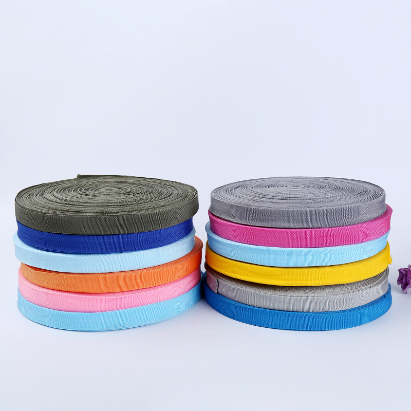 600D平纹加密包边带纺织辅料鞋包配件2.2cm彩色织带批发