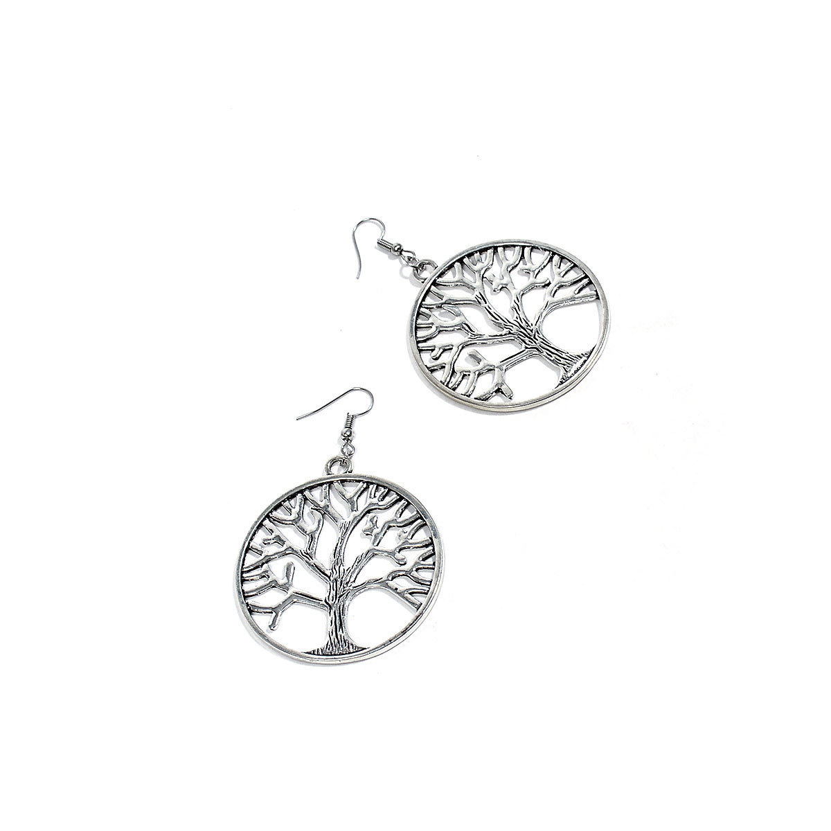 Retro individual hollowed-out peace tree punk style earrings, creative earrings, women's fashionable stud earrings and earrings wholesale Application Scenario