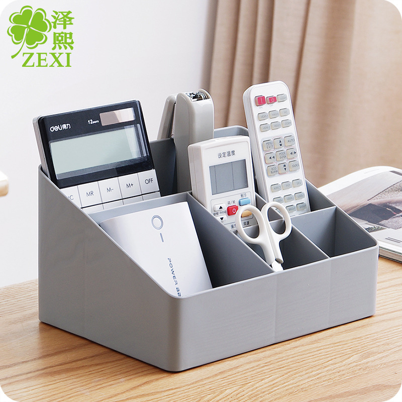 Y Zt6141 Desktop Sundry Storage Box Household Living Room Storage Box Thickened Plastic Multi-Cell Finishing Cosmetics Collection details Picture