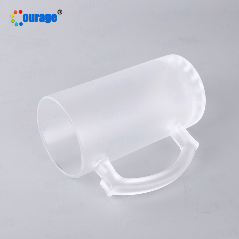 Wholesale of heat transfer printed glass cups 160Z frosted beer mugs, large-coated cups, large-capacity blank water cups and consumables Application Scenario