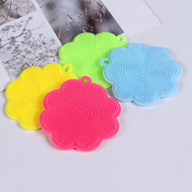 Kitchen multi-functional wonder: Silicone brush, dishcloth, dish scrubber, scouring pad, oil-free cleaning cloth, heat insulation pad