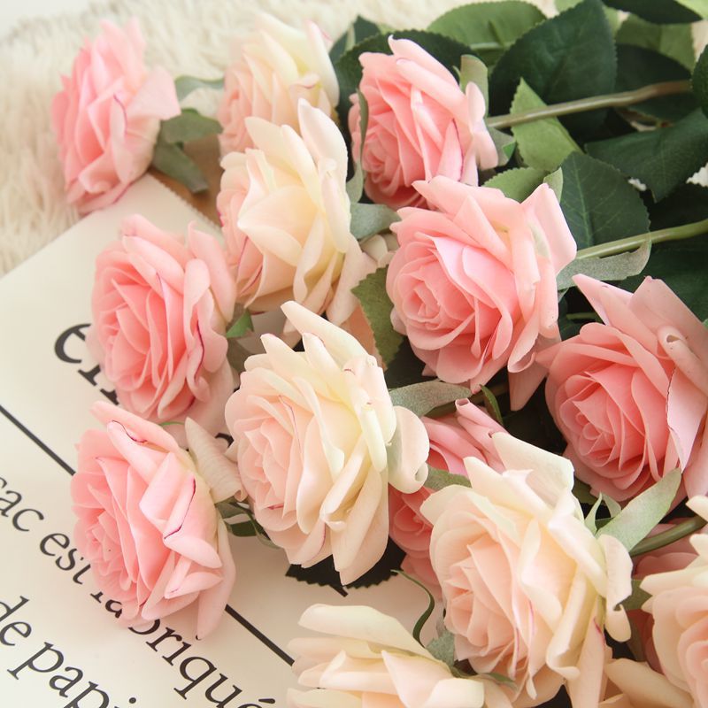 Feel Moistened Rose Ins Wind Simulation Flower Manufacturers Home Decoration Wedding Bouquet Wall Fake Flower Mw60000 details Picture