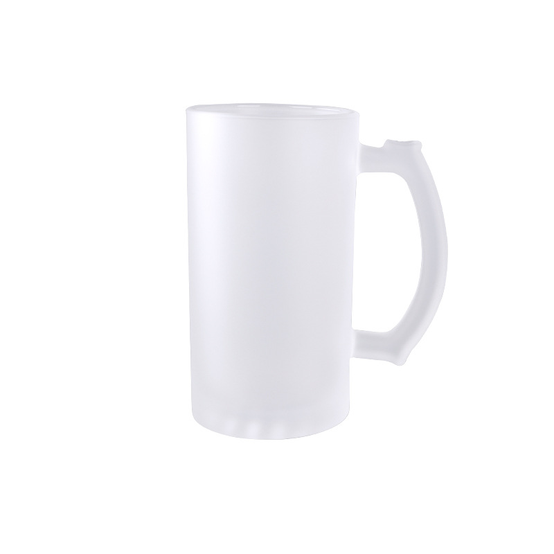 Wholesale of heat transfer printed glass cups 160Z frosted beer mugs, large-coated cups, large-capacity blank water cups and consumables Item Picture