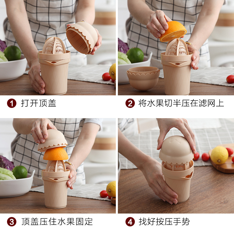 Manual juicer Multi-functional home orange and lemon juicer Portable fruit residue juice separation press details Picture