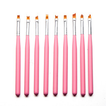 198 Pink wooden pole 8 nail pen petals paint pen Flower pen nail pole brush nail tools