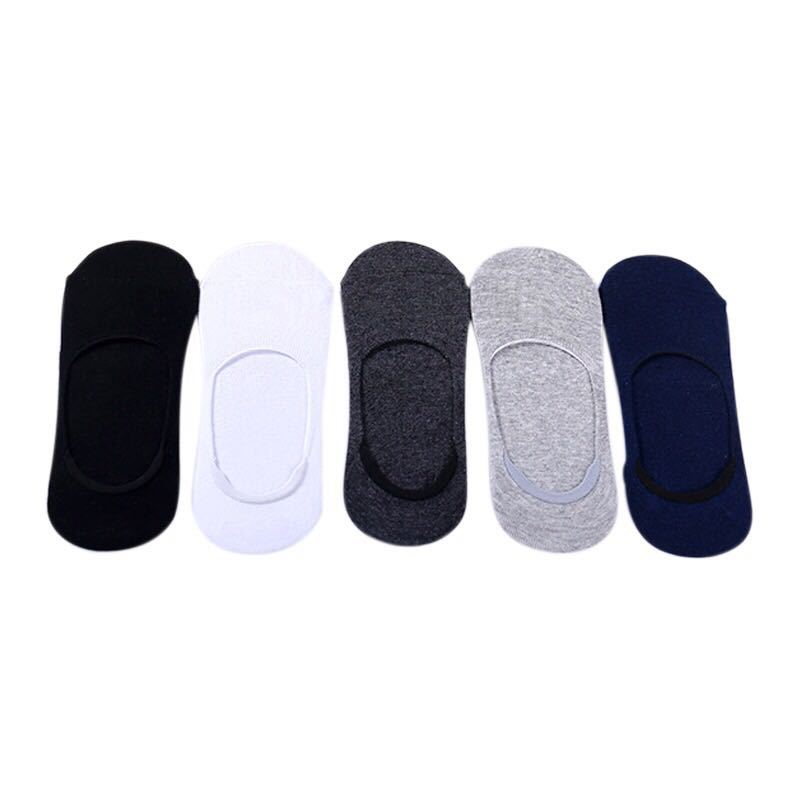 夏季韩版男士棉质船袜 复古潮流隐形袜 素色平板袜子个性时尚批发白底实物图