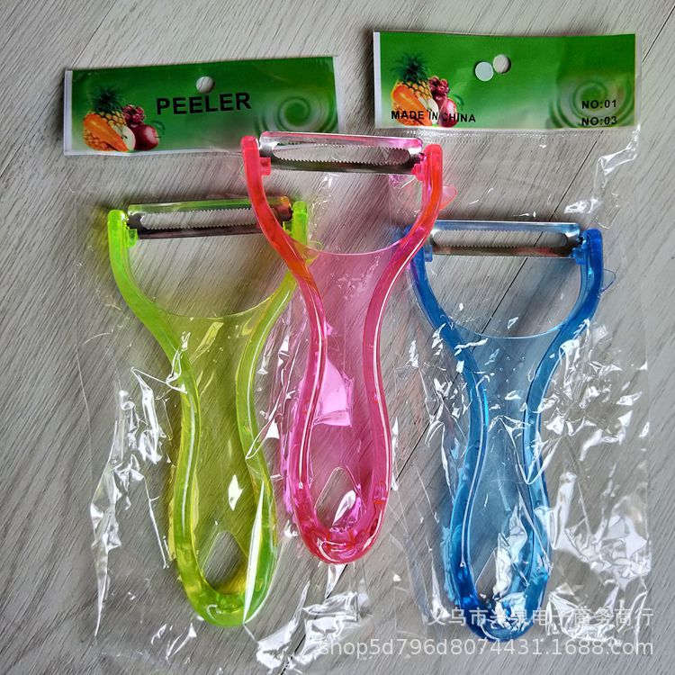【 Zone 2-10 】 Crystal peeler 10 per bundle 2000 per box, one-yuan crystal peeler, plastic fruit and vegetable peeler, colored transparent peeler details Picture
