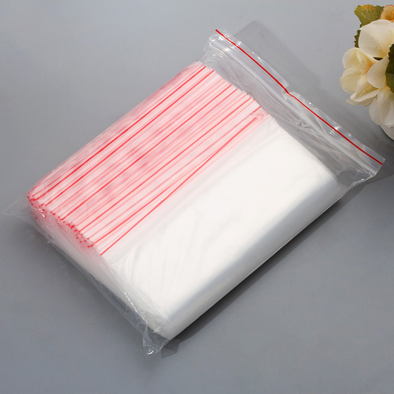 Wholesale Zip-Lock Bag Pe Transparent Yin-Yang Bone Bag Clip Chain Sealed Bag Food Daily Necessities Plastic Bag Item Picture