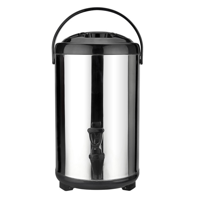 Wholesale of Lianmei commercial 304 stainless steel milk tea buckets, insulated buckets, double-layer plastic coffee soy milk buckets and breakfast buckets Item Picture