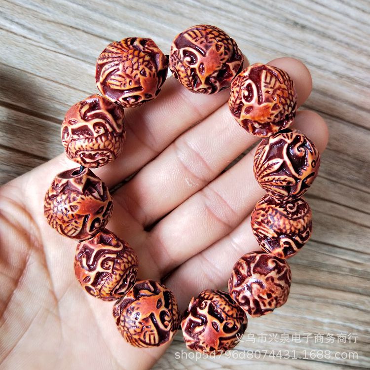 【1-1 Zone 】 10 Dragon and Phoenix bracelets per bundle 1500 per piece. Factory direct supply. Large dragon and phoenix bead bracelets are selling well. One-yuan and two-yuan best-selling Buddhist bead bracelets details Picture