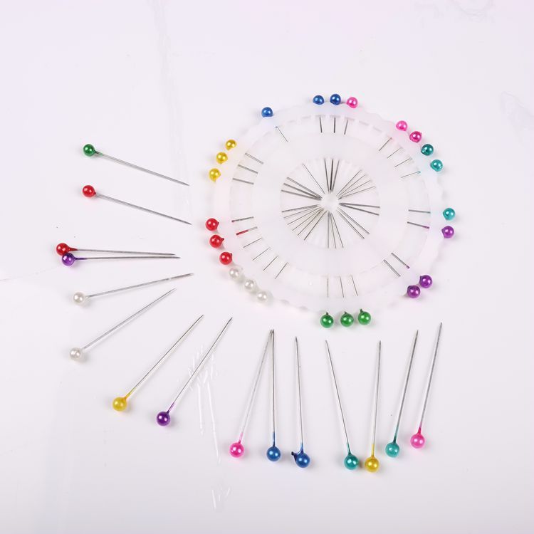 Colored pearlescent pins, positioning pins, pearlescent pins, plastic pins, DIY handmade fixed clothing accessory pins details Picture