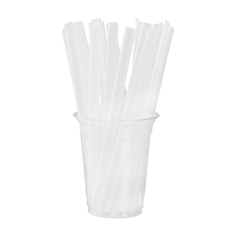 Disposable Plastic Straws Pla Milk Tea Straws Independent Packaging Black Transparent Food Grade Thick Straws Wholesale Item Picture