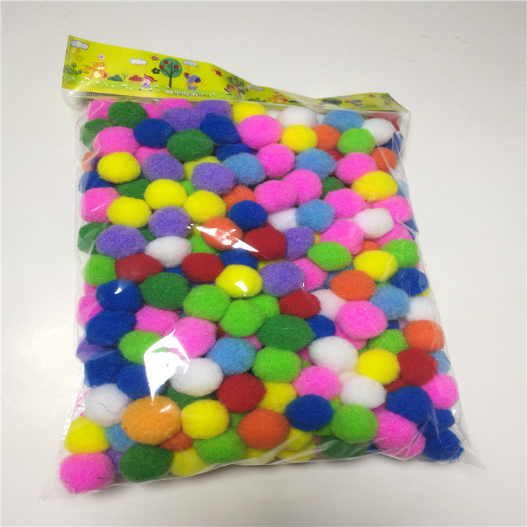 工厂大量混装混色丙纶小毛球 儿童diy毛绒球 幼儿早教饰品毛毛球