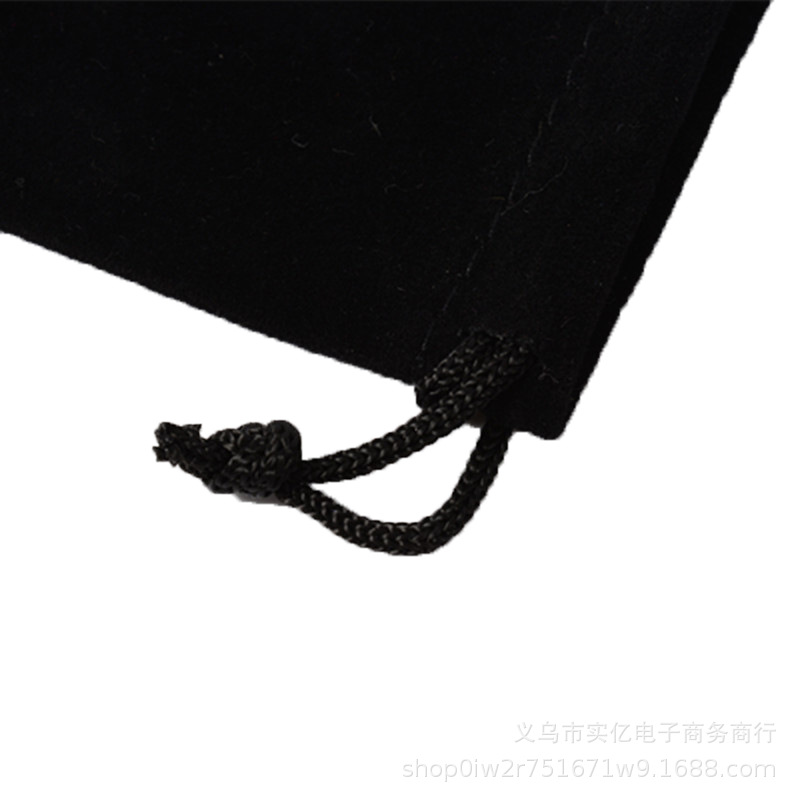 Black velvet bag for headphones, power bank, storage accessories, packaging bag, black velvet fabric, drawstring velvet fabric, small cloth bag Application Scenario