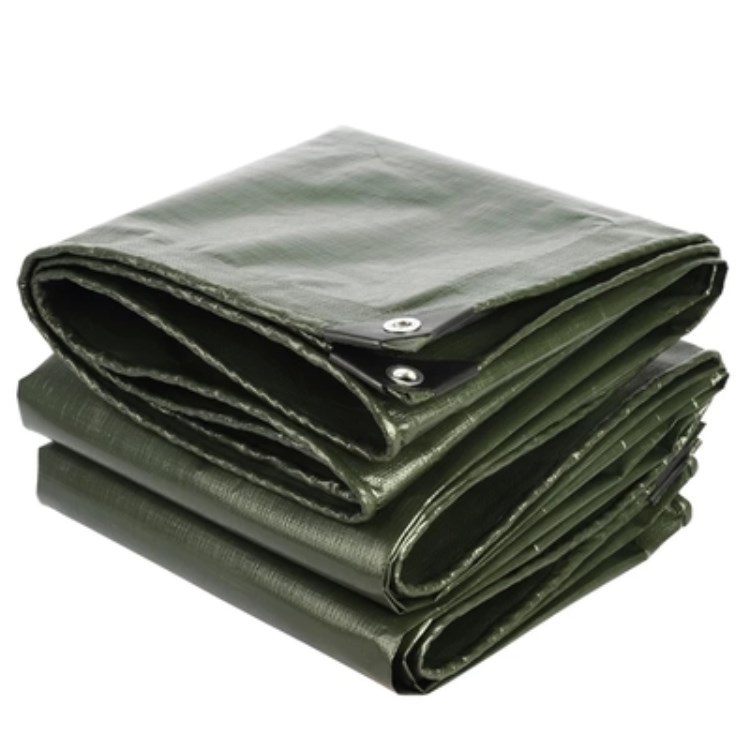 Military green silver double-sided rainproof tarpaulin, warehouse cover fabric, truck and truck waterproof fabric, sunshade tarpaulin, plastic fabric Item Picture